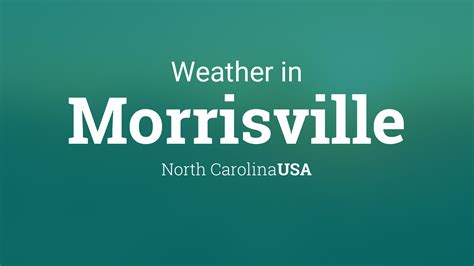Morrisville nc weather - Feb 13, 2024 · Interactive weather map allows you to pan and zoom to get unmatched weather details in your local neighborhood or half a world away from The Weather Channel and Weather.com